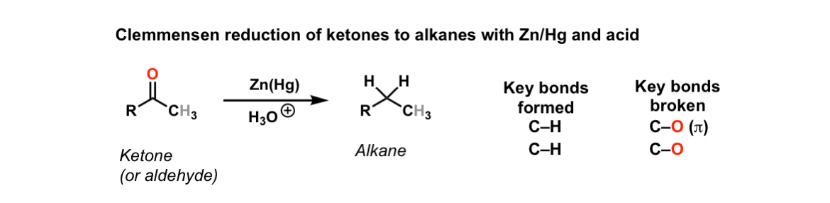 Clemmensen Reduction Of Ketones Aldehydes To Alkanes 45 OFF