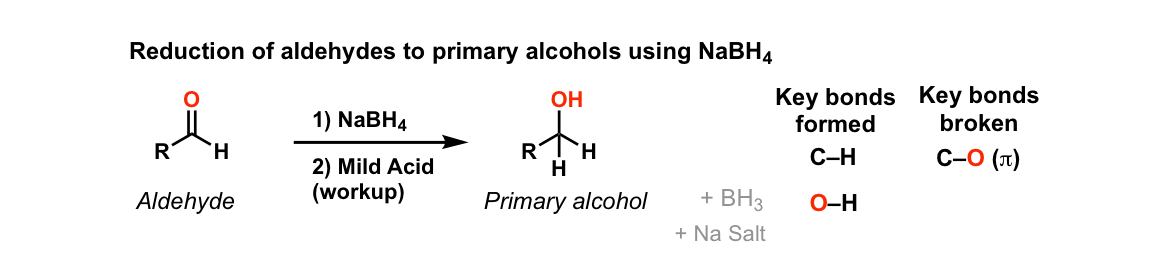 reduction of aldehydes to primary alcohols with nabh4