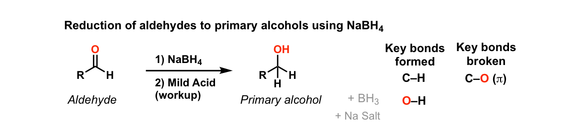 Addition Of Nabh4 To Aldehydes To Give Primary Alcohols Master Organic Chemistry