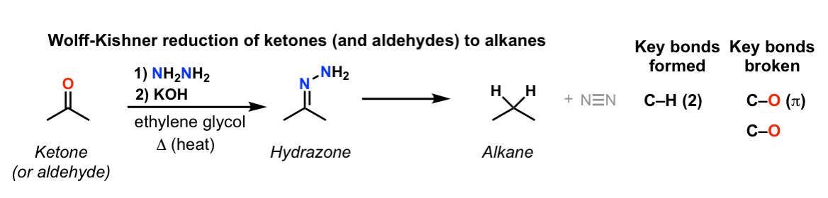 Wolff Kishner Reaction - conversion of ketones/aldehydes to alkanes ...