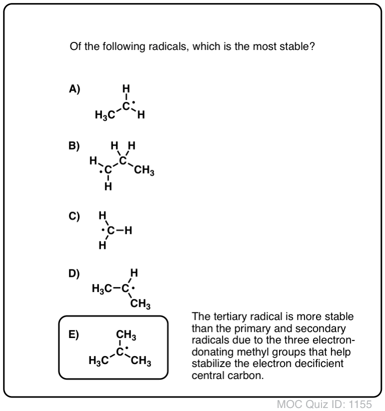 Radicals Practice Quizzes Master Organic Chemistry