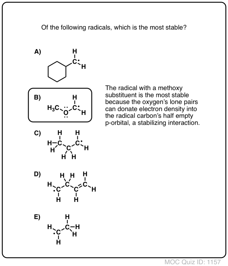 Radicals Practice Quizzes – Master Organic Chemistry