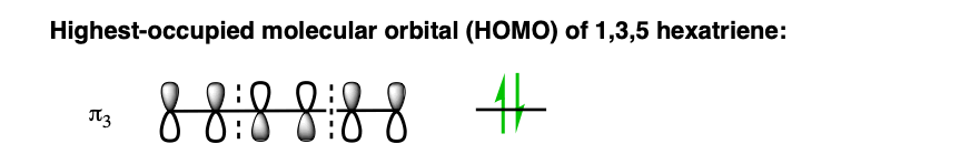 5-HOMO of hexatriene pi 3