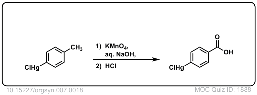 Oxidation of aromatic alkanes with KMnO4 to give carboxylic acids ...