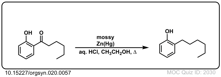 Clemmensen Reduction Of Ketones Aldehydes To Alkanes Master Organic Chemistry