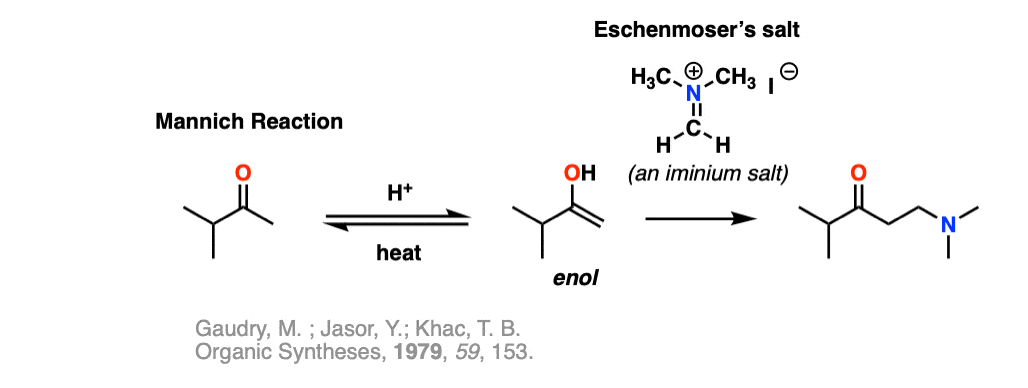 Structure of eschenmosers salt and example of its application from Organic Syntheses
