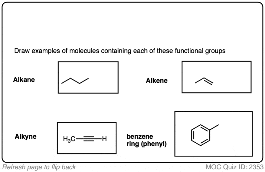 organic chemistry functional groups alkane alkene alkyne