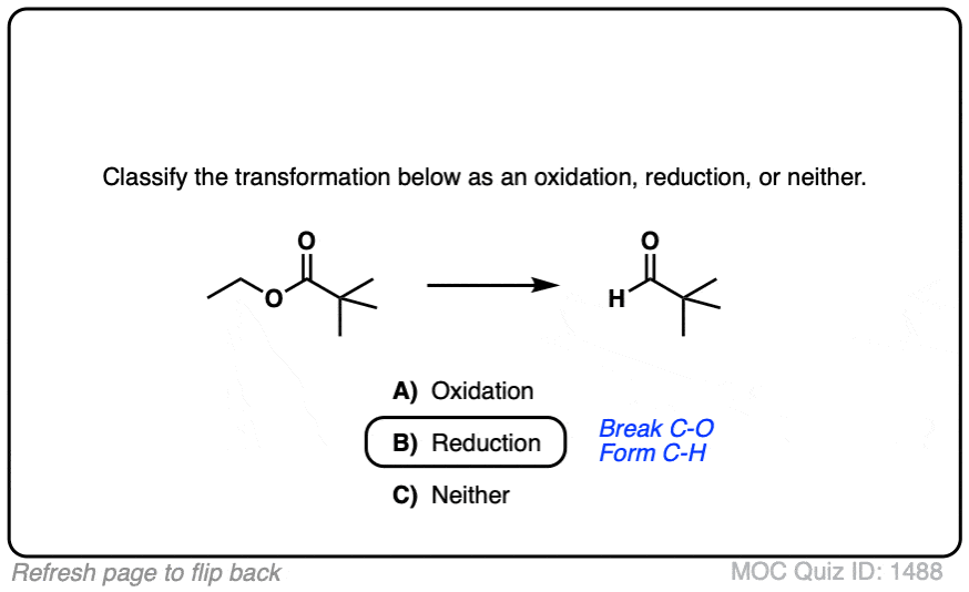 Oxidation And Reduction Practice Quizzes Master Organic Chemistry