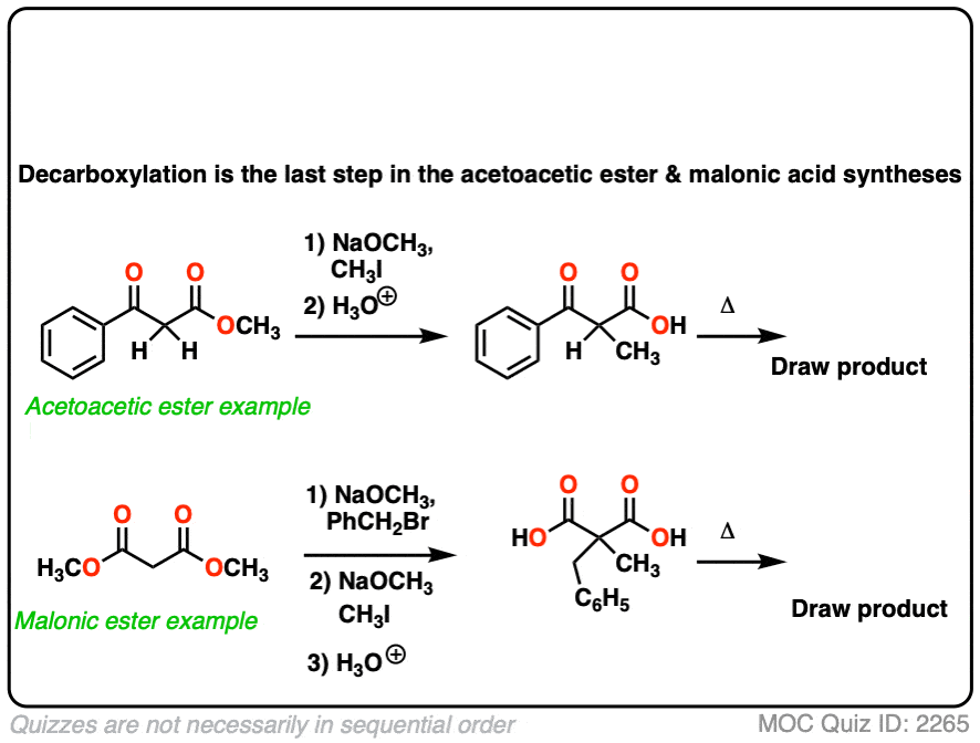 acid catalyzed decarboxylation mechanism