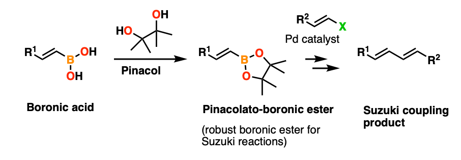pinacolato boronic ester in suzuki reaction