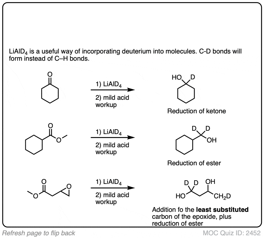 Lithium Aluminum Hydride Lialh4 For Reduction Of Carboxylic Acid Derivatives Master Organic 