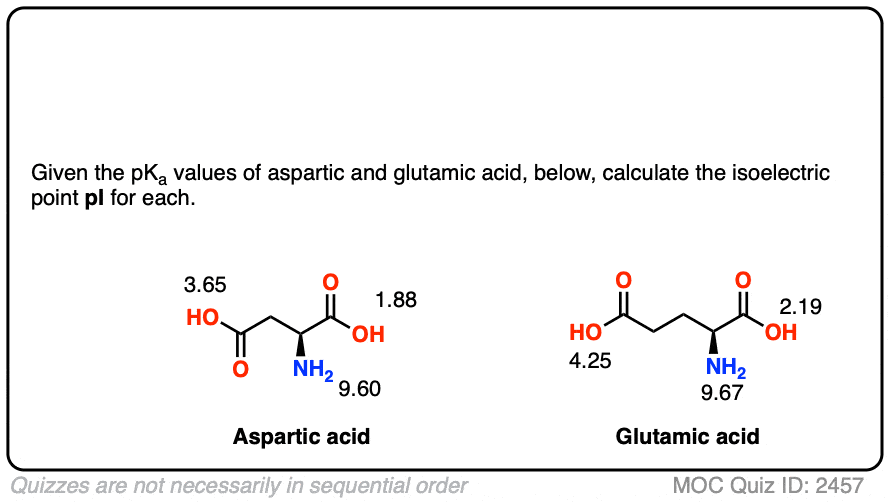 calculation of isoelectric point of amino acids