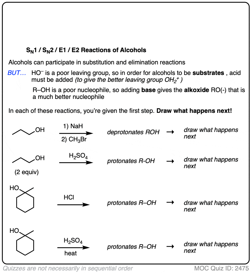 Deciding Sn1 Sn2 E1 E2 1 The Substrate Master Organic Chemistry