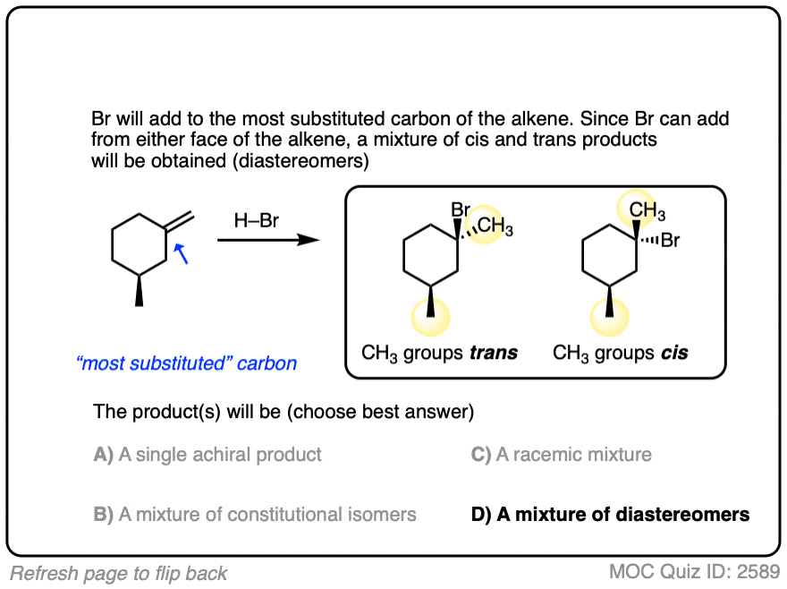 Hydrohalogenation of Alkenes and Markovnikov's Rule – Master Organic  Chemistry