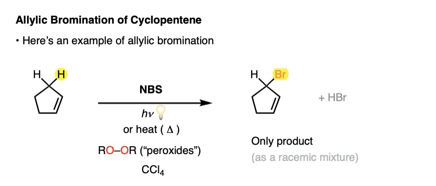 allylic bromination of cyclopentene with nbs