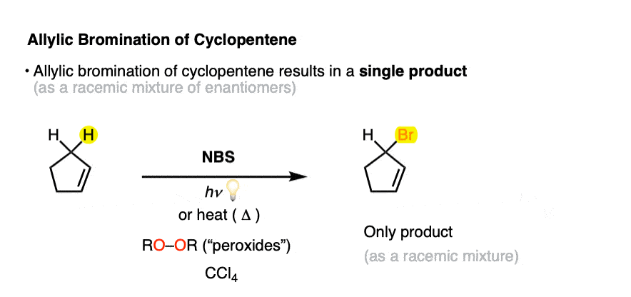 allylic bromination of cyclopentene with nbs