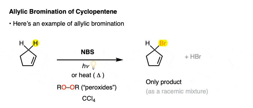 allylic bromination of cyclopentene with nbs